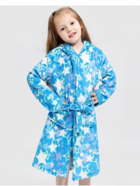 Kid's Unicorn Patterned Microfiber House Robe